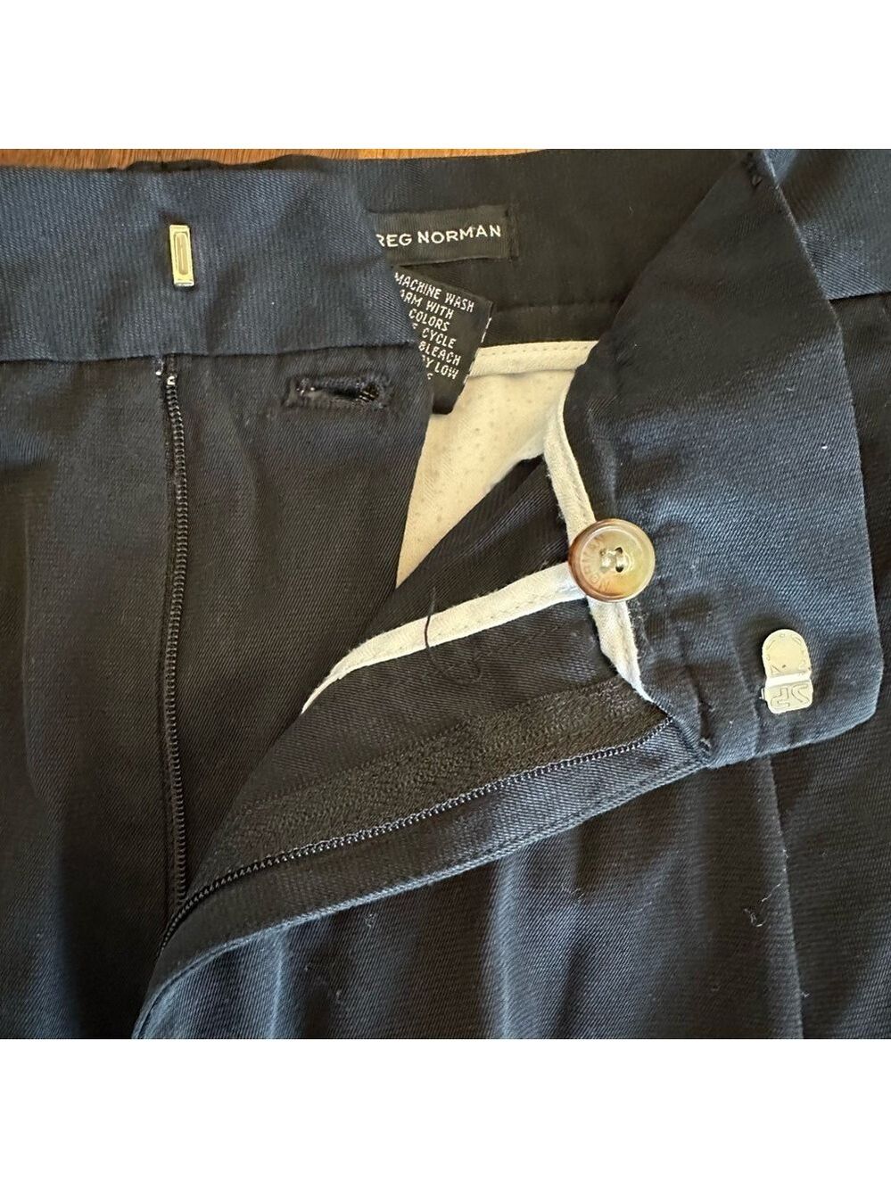 Greg Norman Black Straight Leg Polyester Men’s Dress Pants Size 36 x 30 - Picture 10 of 10